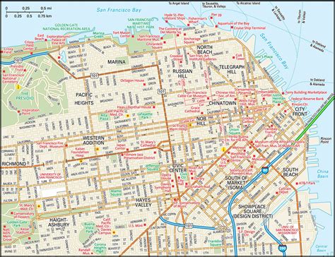 street map downtown san francisco.